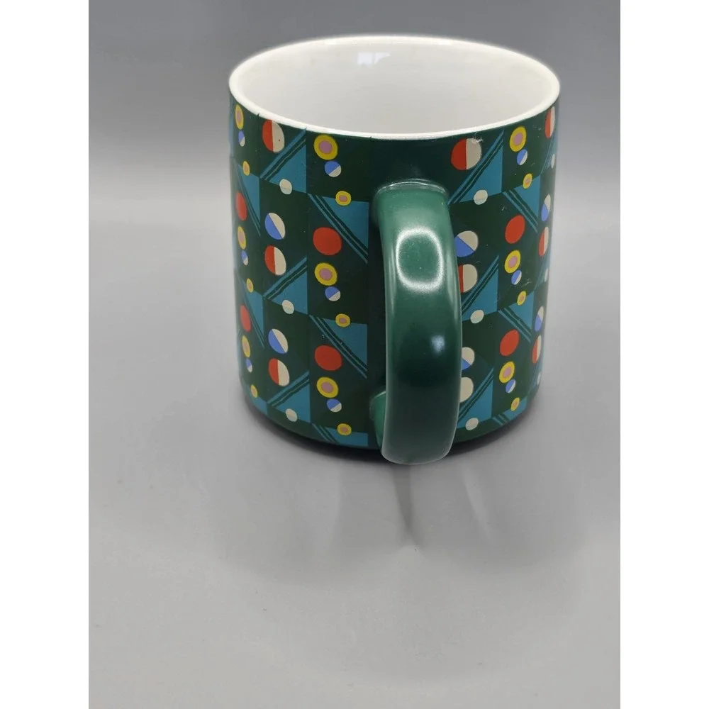 Target Wondershop Lisk Feng Illus Holiday Mug Green Geometric Art Coffee Cup